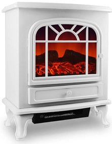 monzana® Elektromos kandalló ventilátoros fűtéssel és tűzzel 2000W fehér