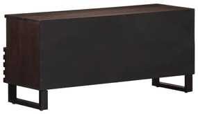 barna tömör mangófa TV-szekrény 100 x 34 x 46 cm