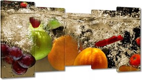 Vászonkép 150x80 Gyümölcsök a vízbe esve