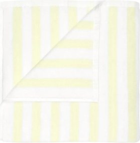 Világossárga-fehér frottír bio pamut fürdőlepedő 70x140 cm Arto – Blomus