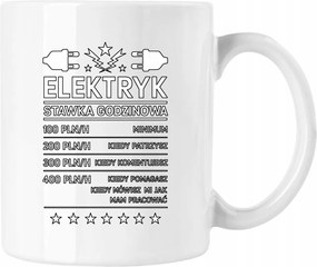 Bögre Villanyszerelő humor műhely fehér 330ml