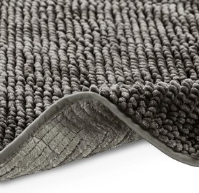 Sötétszürke fürdőszobai kilépő szett 2 db-os WC-hez 80x50 cm Bati – Restilo