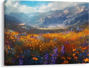 Kép - Festett hegyi táj II. (70x50 cm)