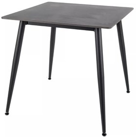 Étkezőasztal RION 80x80 cm kerámia asztallappal, fekete márvány