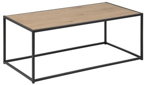 SARON tölgy/fekete dohányzóasztal