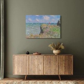 Kép - Claude Monet, Cliff Walk at Pourville, reprodukciók (90x60 cm)