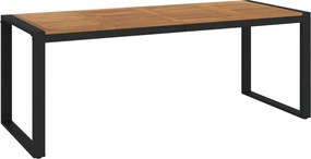 vidaXL tömör akácfa kerti asztal U-alakú lábakkal 200 x 90 x 75 cm