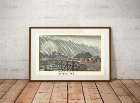 Japán Fa Kobayashi Kiyochika 1882 méret 50x30cm