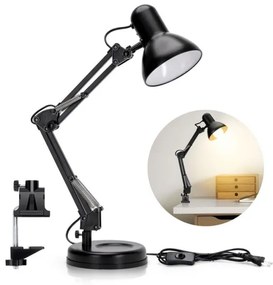 Aigostar - Asztali lámpa 2in1 1xE27/40W/230V fekete