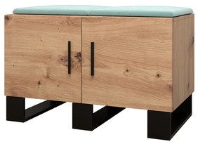 Előszobabútor Amanda 14 (artisan tölgy + zöld). 1085976