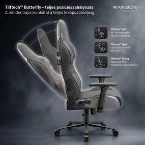 Szürke szövet gamer szék X-Horn 2.0 Rainbow Grey, Normal