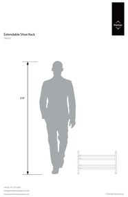 Ezüstszínű fém teleszkópos cipőtartó állvány – Premier Housewares