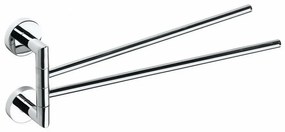 SAPHO XR403 X-Round dupla törülközőtartó,forgatható, 45 cm, ezüst