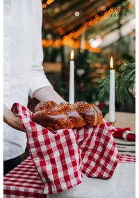 Len konyharuha 45x65 cm Red Gingham – Linen Tales