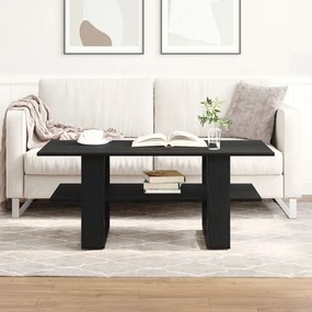 Fekete Tölgy Kávézó Asztal 102x55x42 cm Műanyag