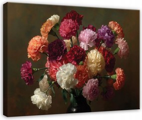 Vászonkép Virágok Fekete Alapon Absztrakt Hálószoba Nappali Vászon 100x70