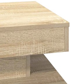 sonoma tölgy dohányzóasztal 360 fokban forgatható 50x50x34,5 cm