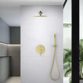AREZZO design ASTRO falsík alatti zuhanycsaptelep szett, szálcsiszolt arany