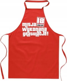 Konyhai Kötény piros Születésnap 18 éves Tizennyolcas Ajándék FA_471_cw