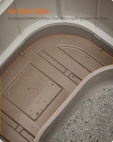 Feandrea fedeles macskaalomdoboz, XL zárt alomtálca felülről történő bejárattal