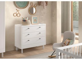 Fehér bükkfa gyerek komód 100x95x55 cm Forrest – Vipack