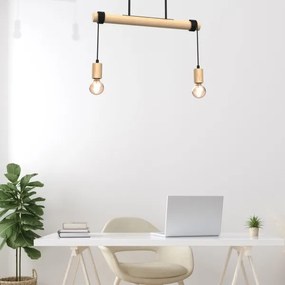 Felületre szerelhető csillár VIGA 2xE27/60W/230V fa