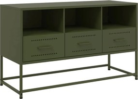 vidaXL olívazöld acél TV-szekrény 100,5x39x60,5 cm