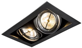 Beépített reflektor fekete AR111 állítható 2-lámpás - Oneon