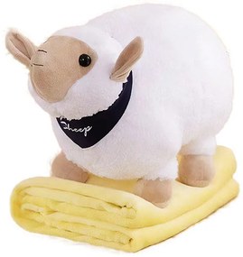 BÁRÁNY sárga  plüss benne babatakaróval