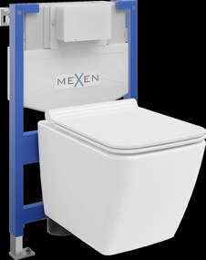 Mexen Fenix XS-F, rejtett modul és függesztett WC Vega, lassú esésű üléssel, fehér, 68030654000