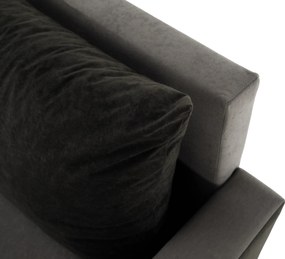 Univerzális ülőgarnitúra, szürke/fekete, PAULITA U