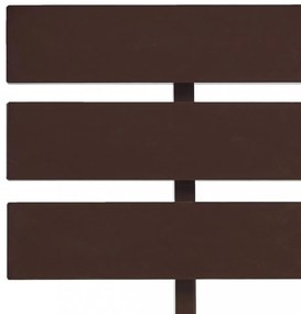 sötétbarna tömör fenyőfa ágykeret 90 x 200 cm