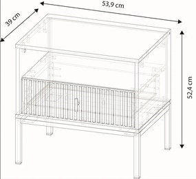 Éjjeliszekrény Kasmír Színben. MAGGIORE MA06