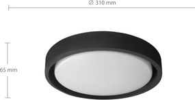 Brilagi - MATTEO LED mennyezeti lámpa, 24 W, 230 V, Ø31 cm, fekete