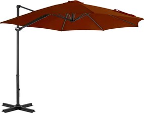 vidaXL terrakotta színű konzolos napernyő alumíniumrúddal 300 cm