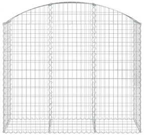 íves horganyzott vas gabion kosár 150x50x120/140 cm