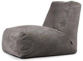 Sötétszürke kordbársony babzsákfotel Tube – SLOWDOWN