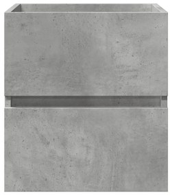 betonszürke szerelt fa mosdószekrény 41 x 38,5 x 45 cm