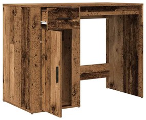 antik fa színű szerelt fa íróasztal 100 x 49 x 75 cm