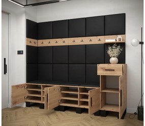 Előszobabútor Amanda 9 (artisan tölgy + rózsaszín). 1085930