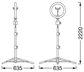 Ledvance - LED Dimmelhető fényerejű lámpa állvánnyal és tartóval vlogozáshoz LED/6W/USB