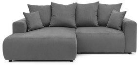 Szürke bársony sarokkanapé Enjoy – Bobochic Paris