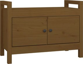 vidaXL mézbarna tömör fenyőfa előszoba pad 80 x 40 x 60 cm