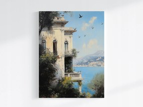 Vászonkép Canvas Építészet Olaszország Amalfi Villa Tenger Terasz 75x100