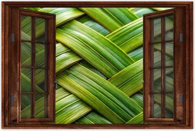 Poszterek 90x60 Zöld fonott Zöld rattan fonott lemez