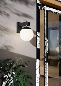 EGLO 900669 BUFALATA Modern Kültéri Fali Lámpa Fehér, Fekete E27 IP44