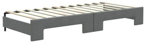 sötétszürke szövet kihúzható heverő 80 x 200 cm