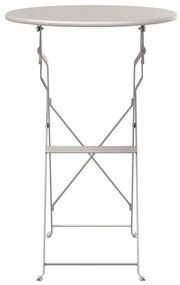 Összecsukható Bisztróasztal Bézs Ø50x71 cm Porbevonatos Acél