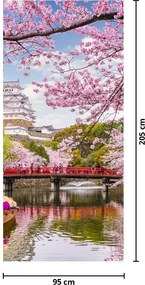 Fotótapéta ajtóra - Japán cseresznye (95x205cm)
