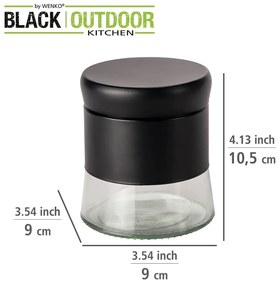 Élelmiszertartó üveg doboz Black Outdoor Kitchen Boga – Wenko